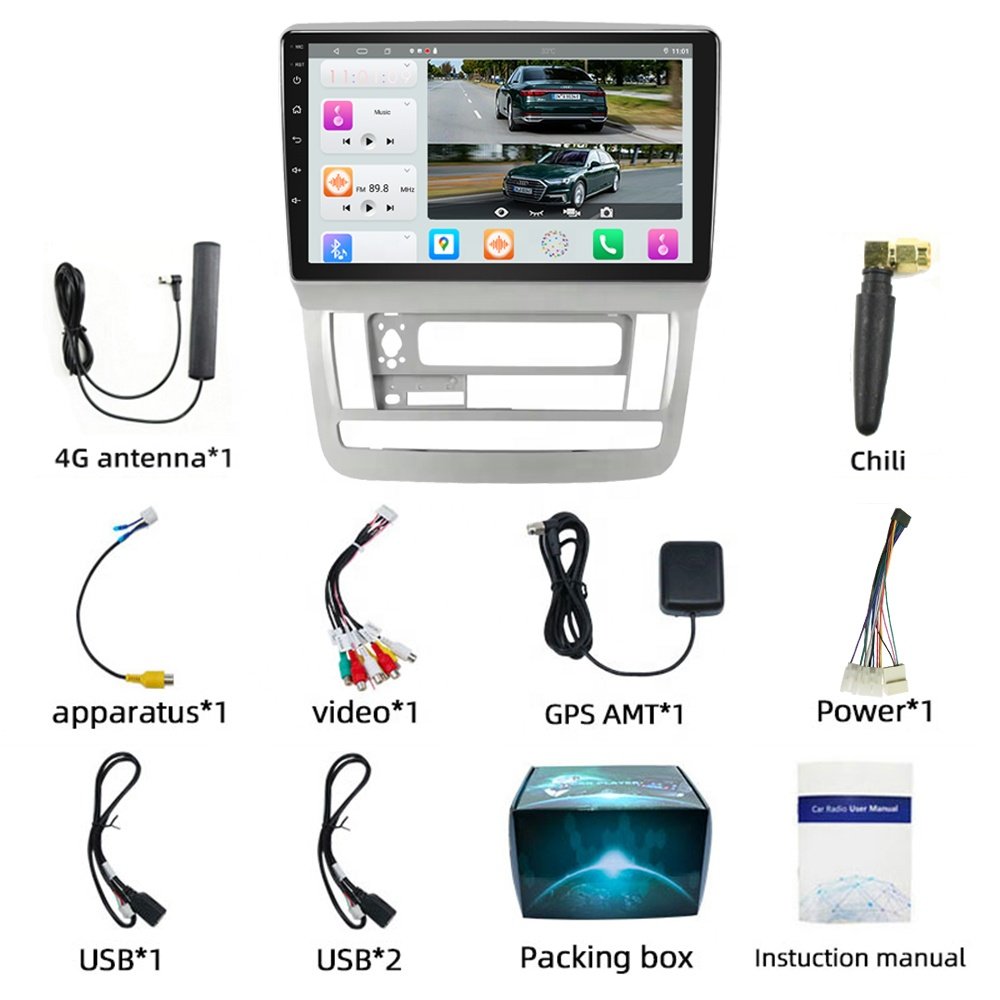 JYT 9 inch 8 Core 4G Android Auto Carplay 2 Din Car Stereo DVD Player For Toyota Alphard 10 serices vellfire 2004 - 2007 Frame
