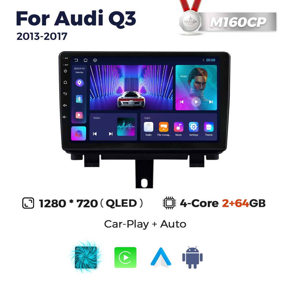 MEKEDE MS 8core WiFi car-play auto car android 360 camera DVR FM AM gps navigation system for Audi Q3 2013-2017