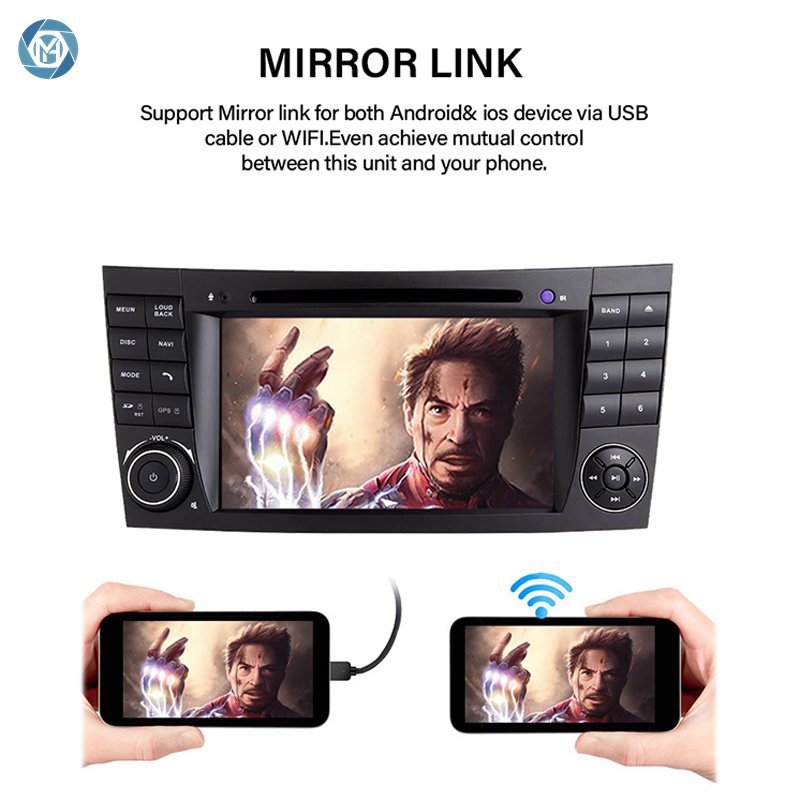 Android 7 inch Car Radio Player For Mercedes Benz E-class W211 Car Gps Navigation With Steering Wheel Control