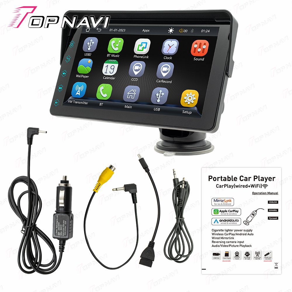 7 Inch Car stereo Android Auto Carplay For Universal Car Model Auto electronics Carplay MP5 Player car radio frame