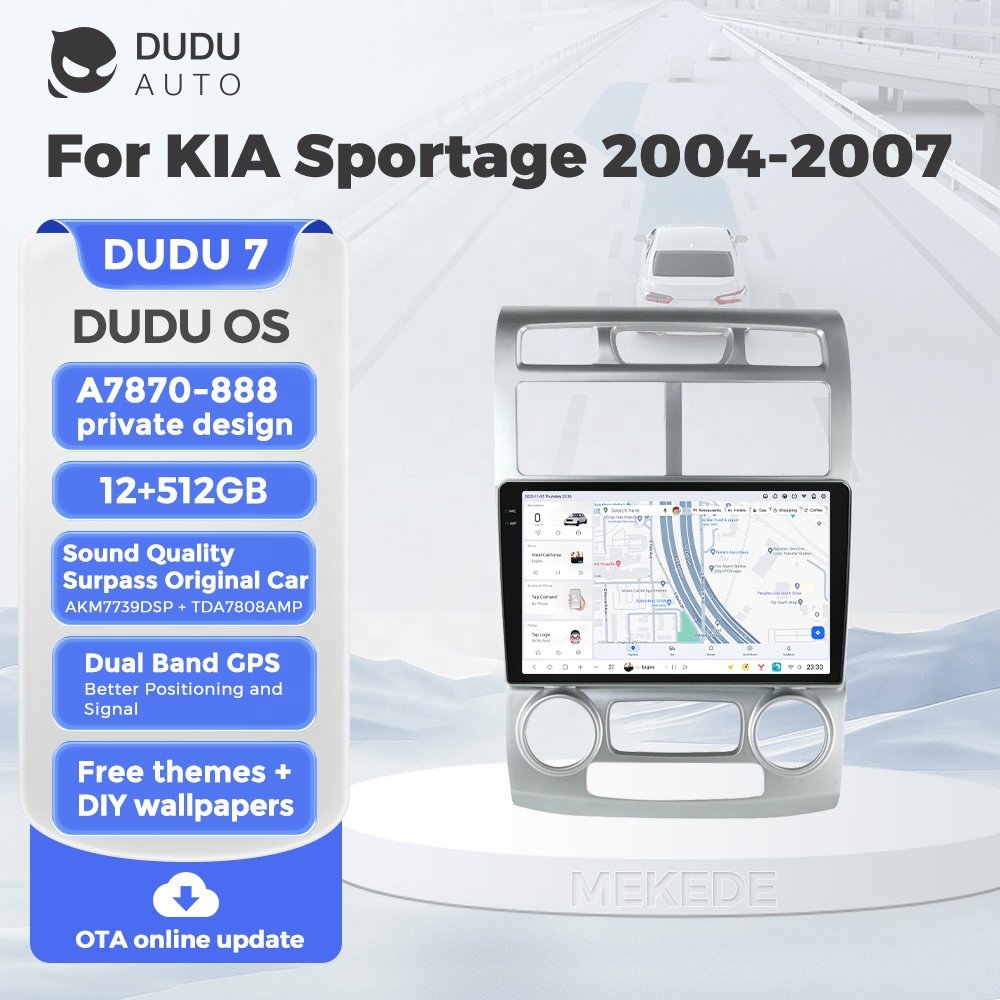 Mekede DUDU7 auto electronics Android Screen Multimedia dsp fm dab dvr dvd bt map for KIA Sportage 2004-2007