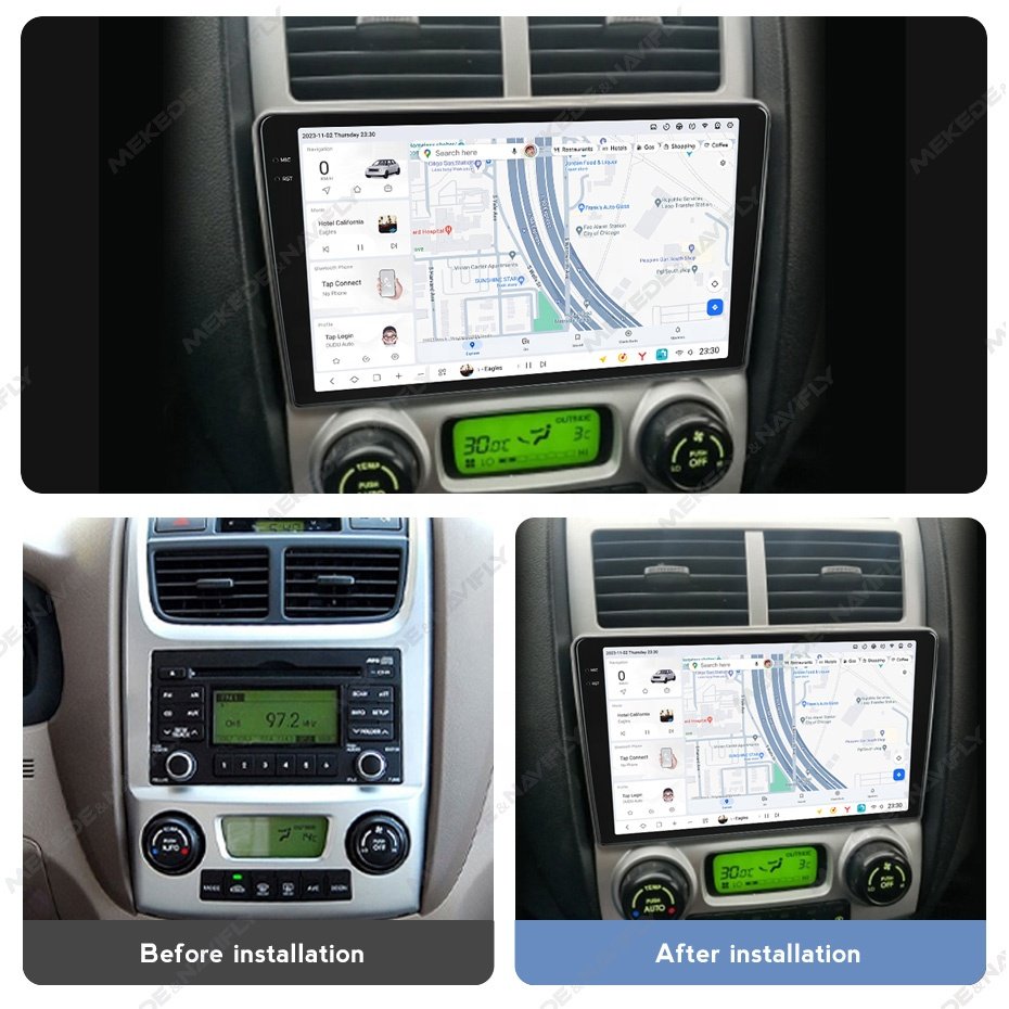 Mekede DUDU7 auto electronics Android Screen Multimedia dsp fm dab dvr dvd bt map for KIA Sportage 2004-2007