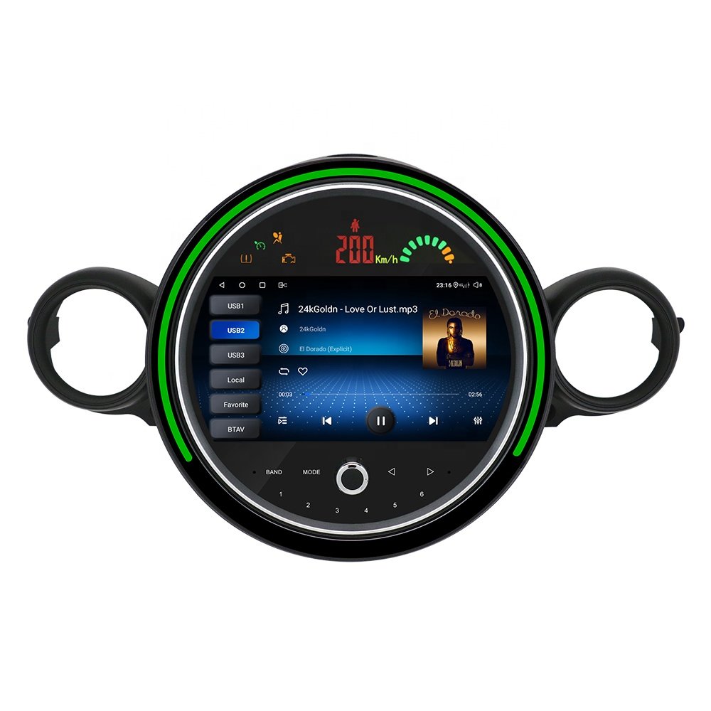 Android 9inch IPS Car stereo for BMW mini cooper R56 R60 car GPS with ambient light support original joystick car audio system