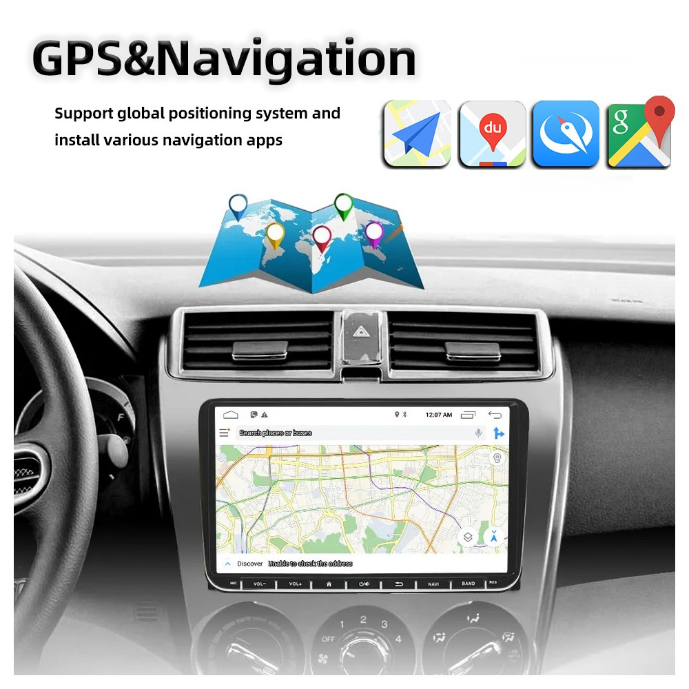 9" Double Din Android Car Radio Autoradio Carplay Android Auto Car Stereo Gps Wifi Rds For Vw/passat/golf/mk5/mk6/jetta