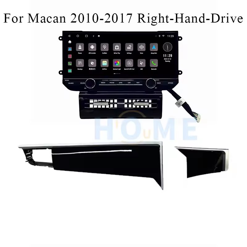 12.5-inch Car Android Multimedia LCD Touch screen GPS Navigation Car Radio Stereo Player for Porsche Macan 2010-2017