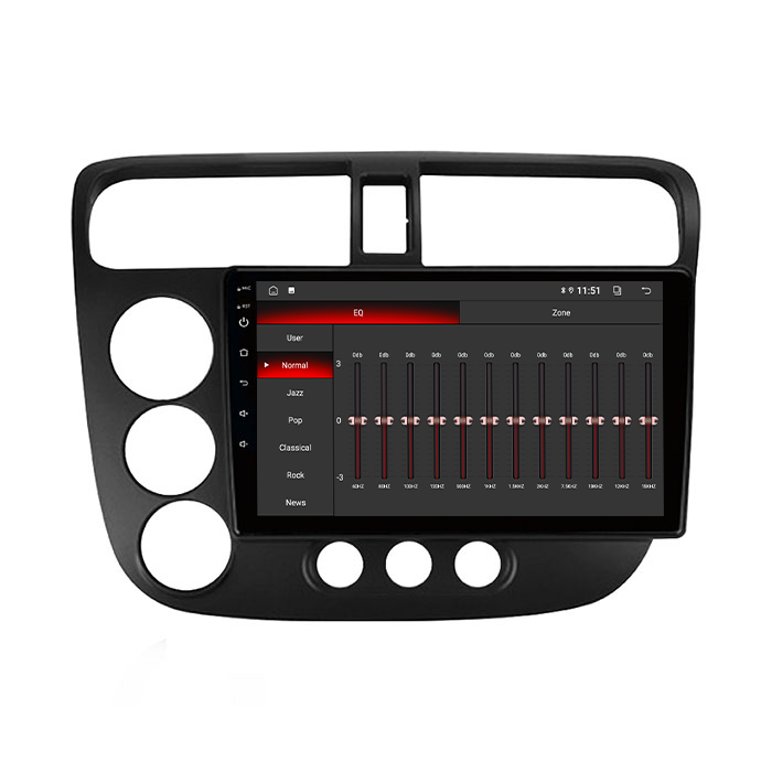 For HONDA CIVIC LHD 2001-2005 Car Multimedia Player 9" Android 10 Car Radio with GPS WiFi OBD2 DAB+ Audio video