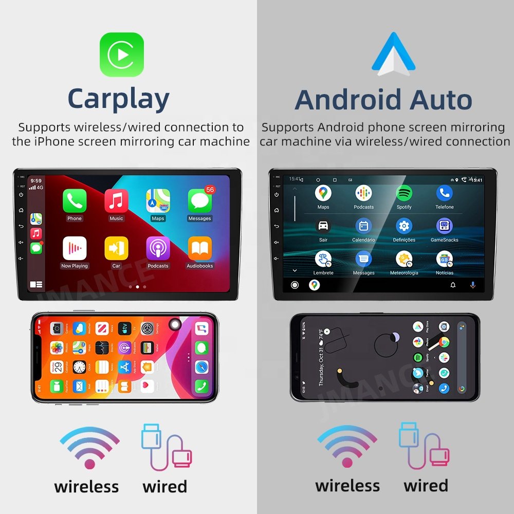 Jmance 9" Carplay Wireless And Wired Android Auto 2 Din Autoradio Gps Navigation For Toyota Mark Ii 9 2000 - 2007 Car Stereo