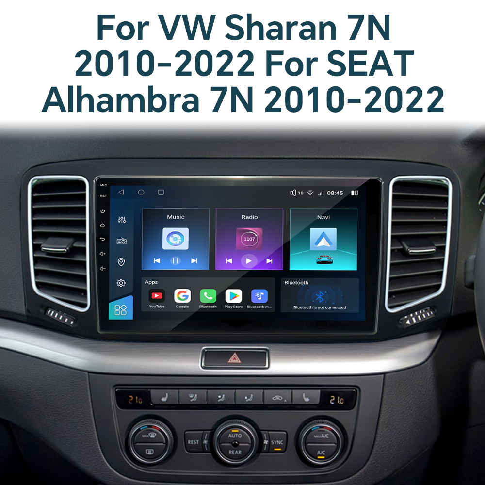 Customizable Android Car Radio DVD Player Screen for SEAT Alhambra 7N 2010-2022 Stereo Navigator GPS DSP IPS Car-play 360 Camera