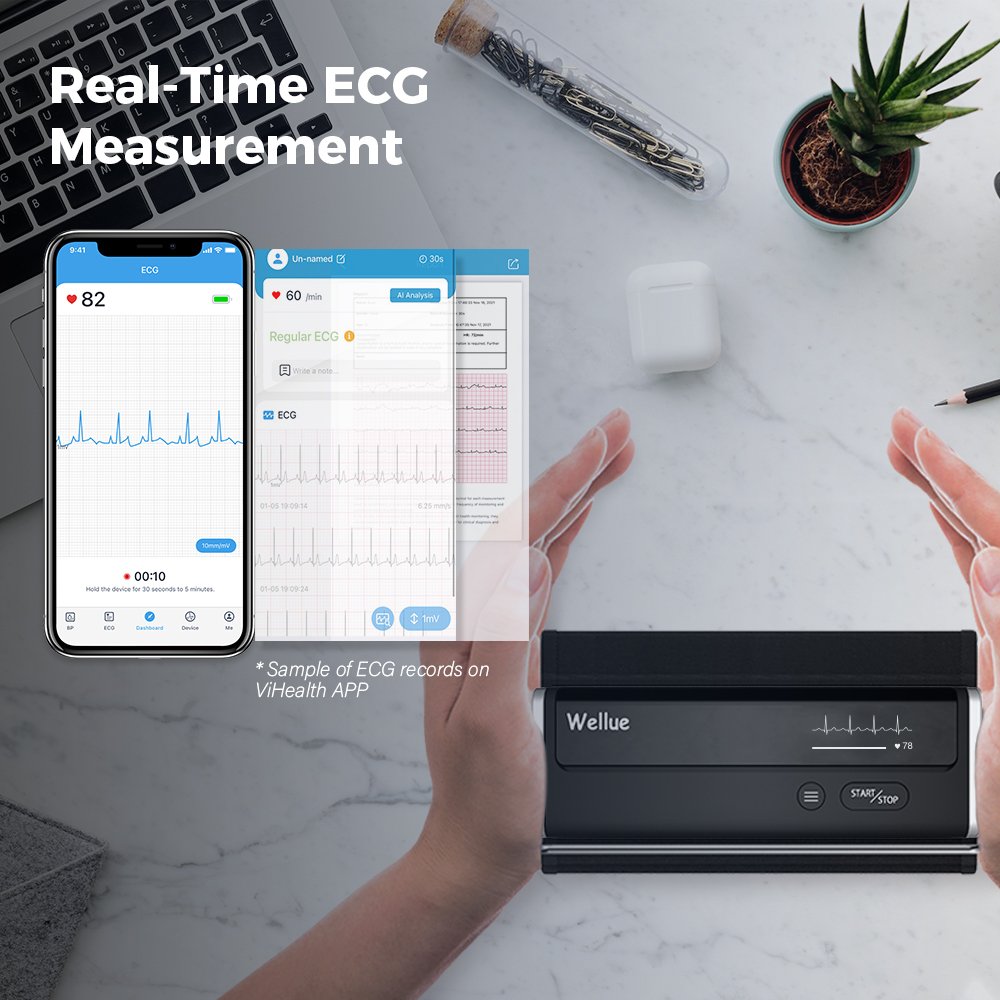 Viatom BP2 WIFI Bluetooth AI Analysis Automatic Upper Arm Tensimeter Digital ECG EKG Heart Bp Machine Blood Pressure Monitor