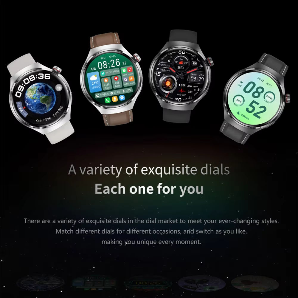 W4 Pro HD Large Screen Smart Watch Answer Call IP68 Waterproof Sports Fitness Tracker Heart Rate Monitoring NFC Business Watch