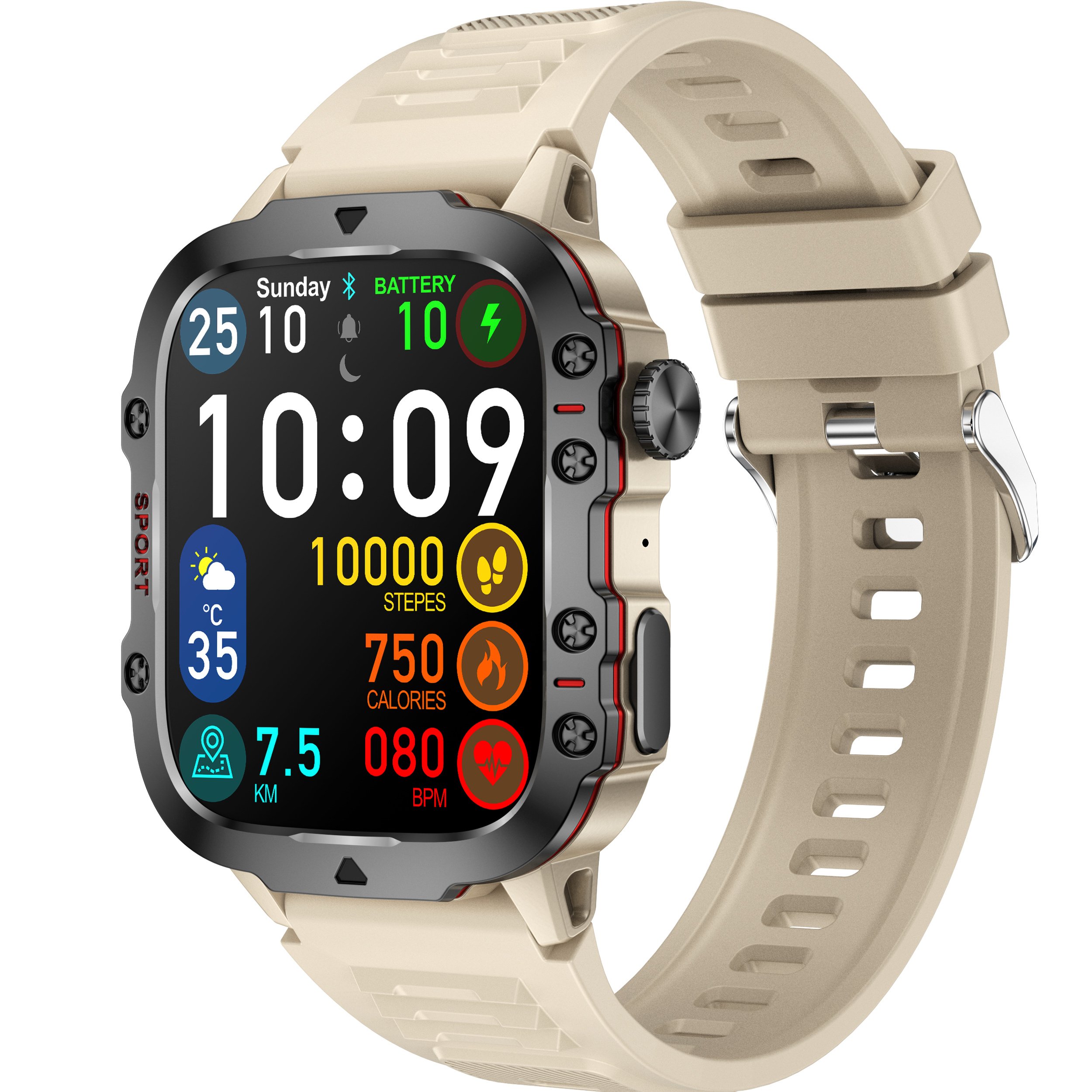 VALDUS 420mAh Battery Blood Pressure Monitoring Music Playback Smartwatch Support SOS Voice Assistant QX11 Smart Watch