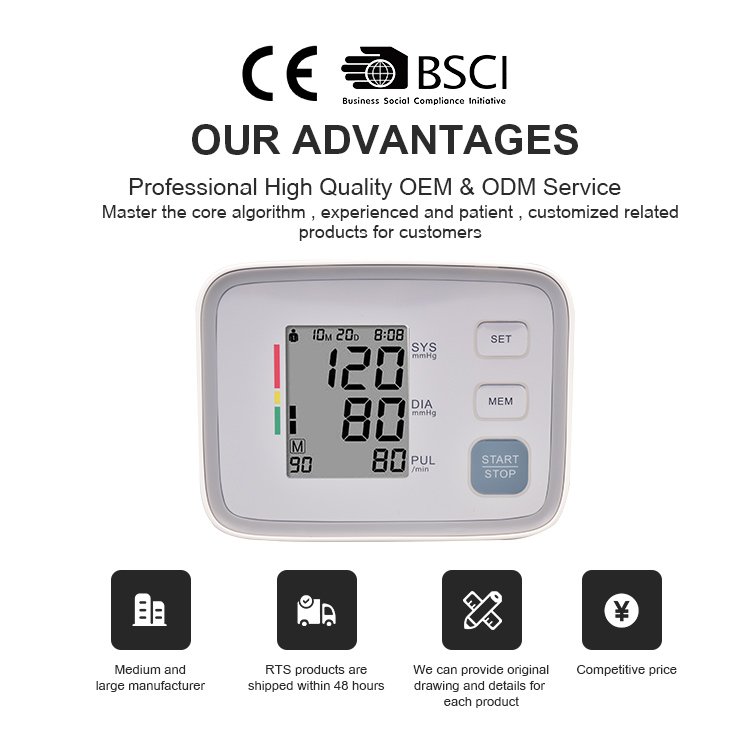 New Product Automatic Voice Digital Smart Medical Device Blood Pressure Monitor