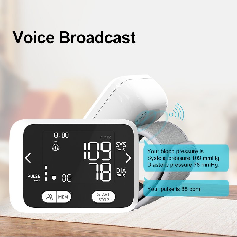 Digital Wrist Blood Pressure Machine Monitor De Presion Aterial Tensiometro De Muneca Tensiometre Au Poignet Medidorblood Meter
