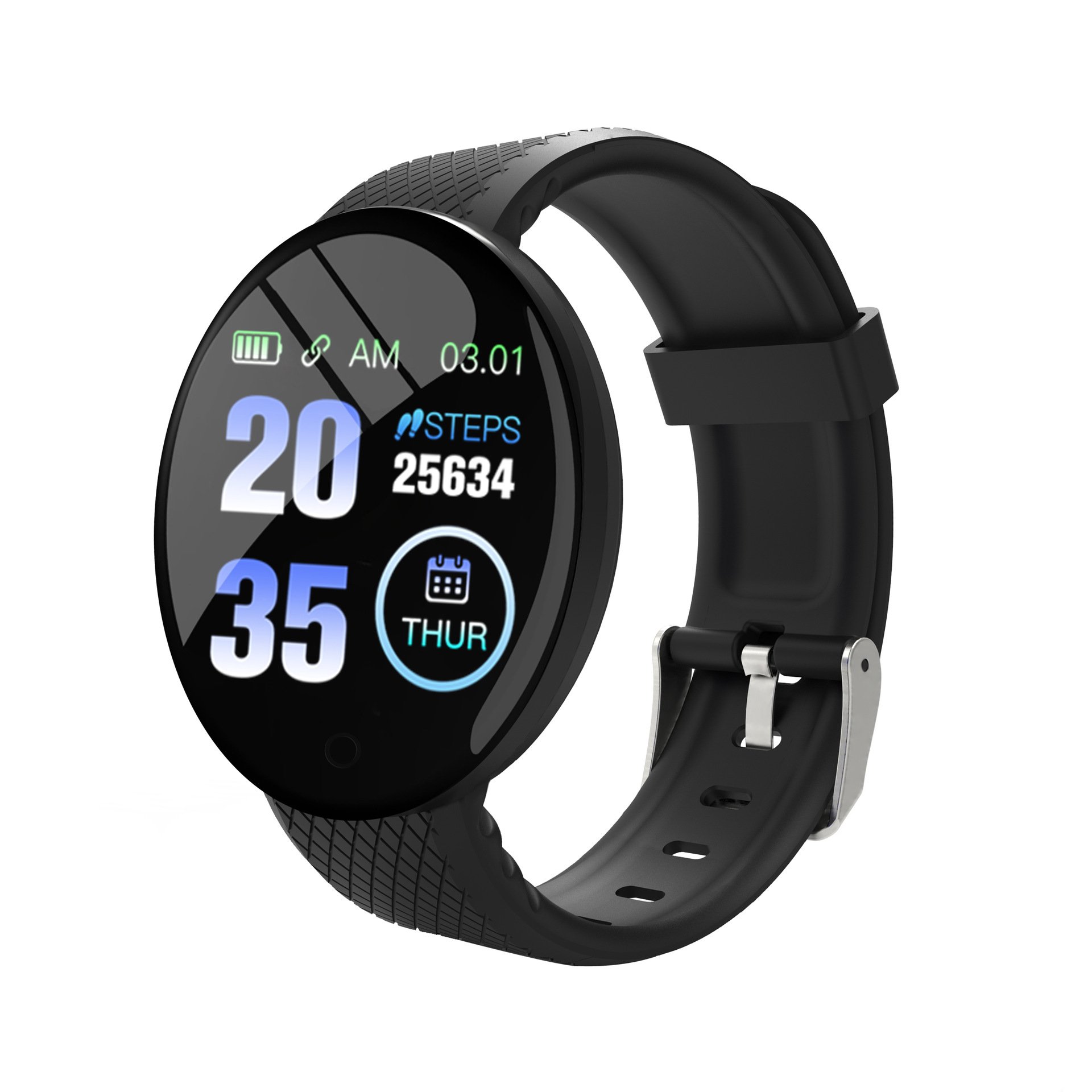 Smart Watch D18 Wristband Fitness Blood Pressure Heart Rate Android Pedometer Waterproof Sports Smart Watch Band Bracelet 2024