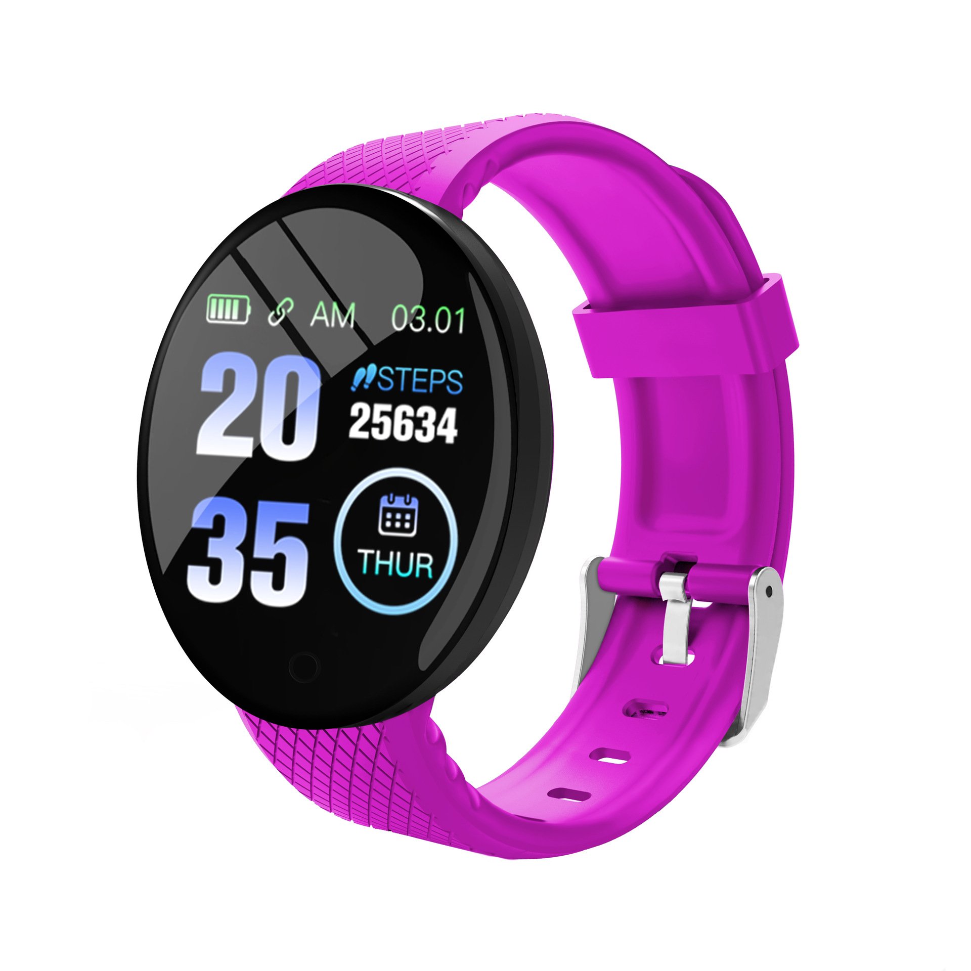 Smart Watch D18 Wristband Fitness Blood Pressure Heart Rate Android Pedometer Waterproof Sports Smart Watch Band Bracelet 2024