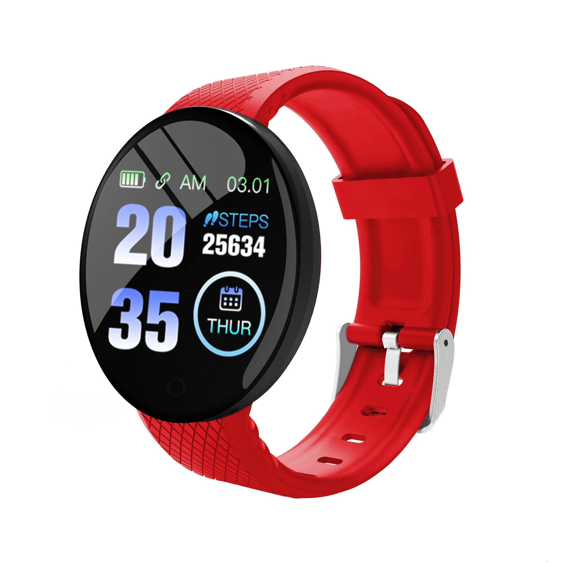 Smart Watch D18 Wristband Fitness Blood Pressure Heart Rate Android Pedometer Waterproof Sports Smart Watch Band Bracelet 2024