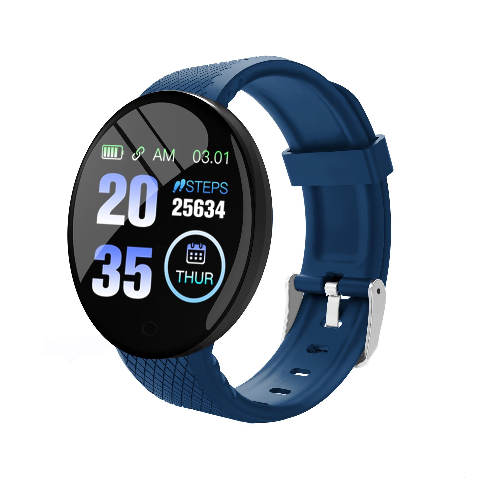 Smart Watch D18 Wristband Fitness Blood Pressure Heart Rate Android Pedometer Waterproof Sports Smart Watch Band Bracelet 2024