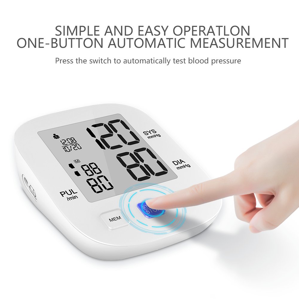 Electronic Smart Sphygmomanometer Portable Blood Pressure Monitor Digital Blood Pressure Monitor Automatic Digital BP Monitor