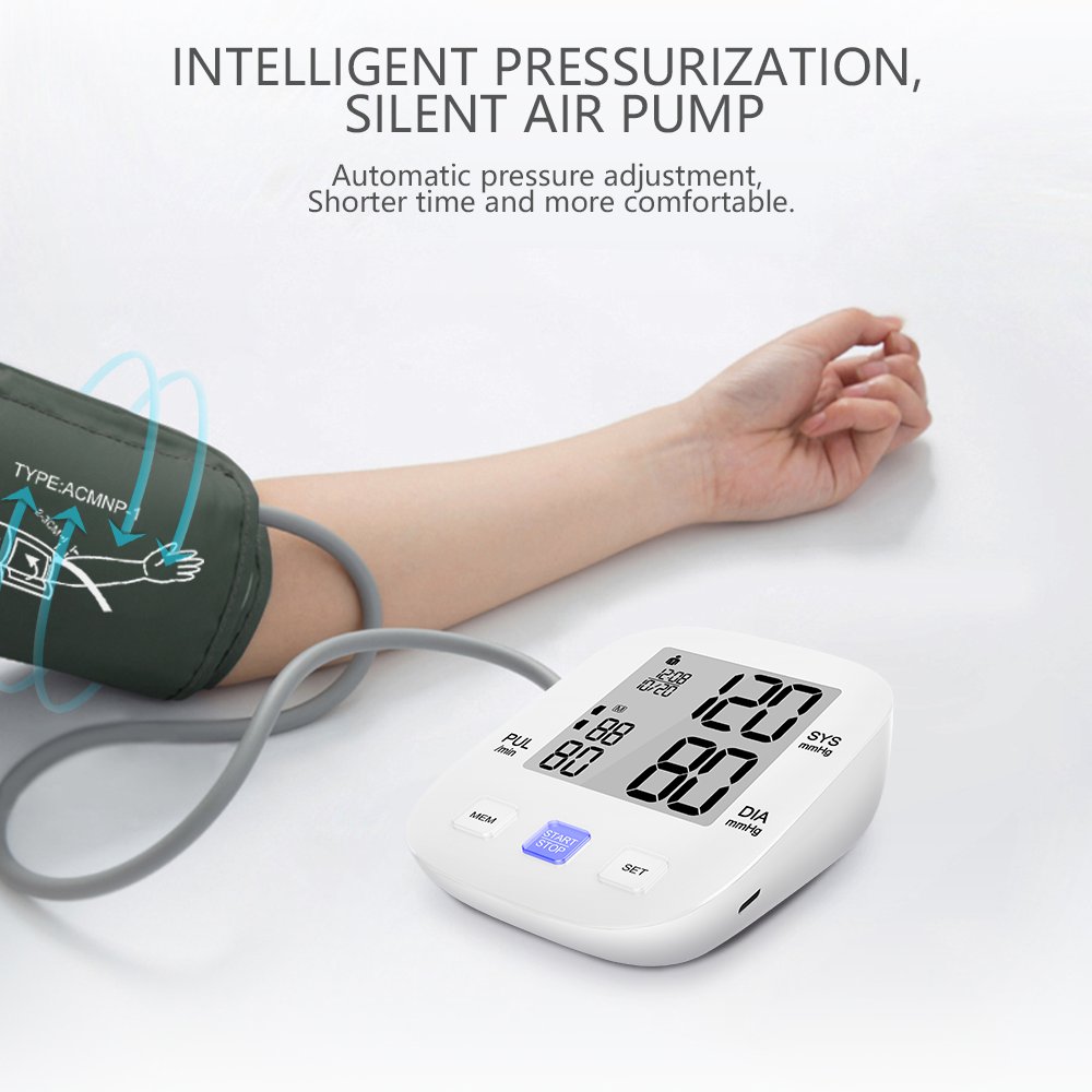 Electronic Smart Sphygmomanometer Portable Blood Pressure Monitor Digital Blood Pressure Monitor Automatic Digital BP Monitor