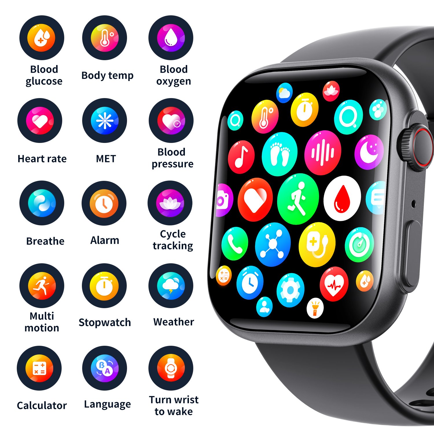 Blood pressure monitor Smart watch Sleep tracker Montres intelligentes Full Touch Relojes inteligentes relogio Smartwatch