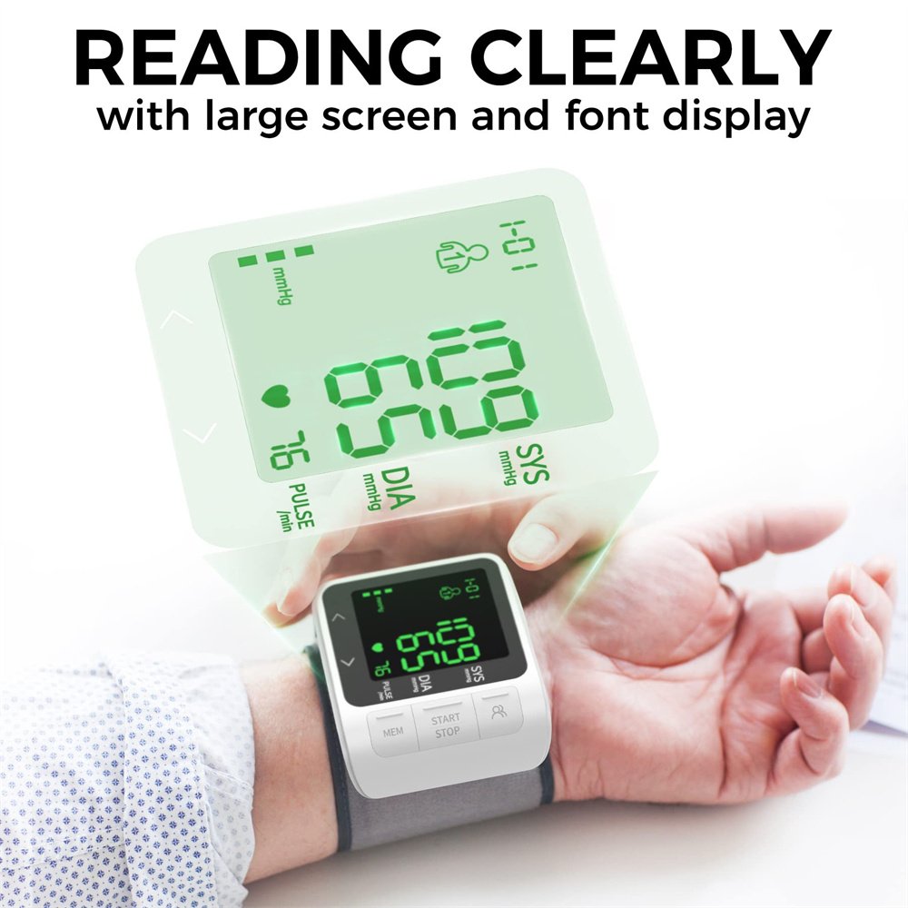 Portable Bp Monitor Display Blood Pressure Machine Tensiometro Digital Tensiometer Sphygmomanometer Wrist Blood Pressure Monitor