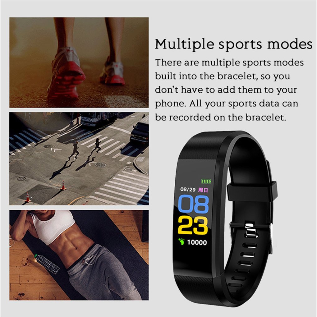 2022 115 Plus Smart Band Heart Rate Monitor Blood Pressure Monitor Smart Fitness Tracker 115 plus PK 116plus Smart Watch