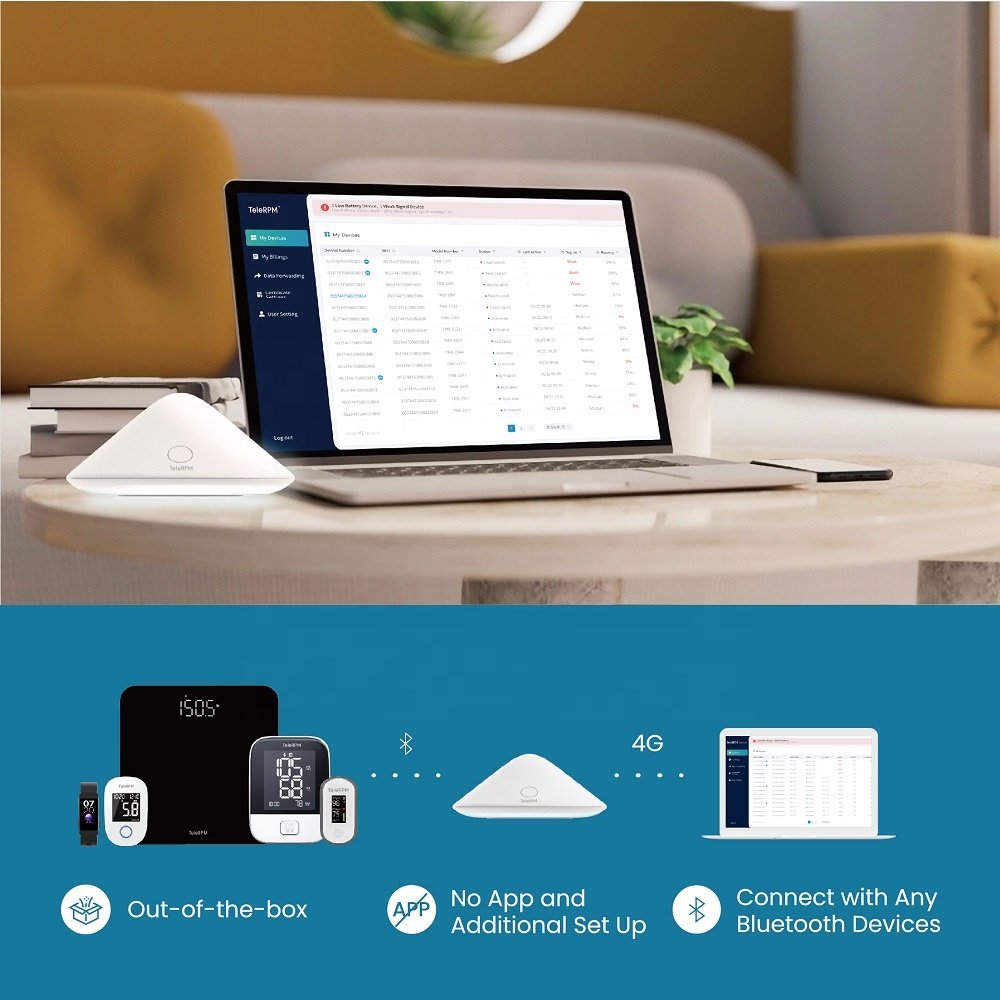 TeleRPM Bluetooth medical equipment blood pressure monitor BP device to help our RPM/RTM/CCM customers grow