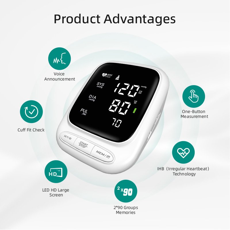 Customized Blood Pressure Monitor Home Electronic Measurement Large Universal Factory Medical BP Monitor
