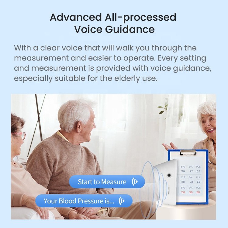Affordable Home Voice BP Machine Bluetooth Upper Arm Blood Pressure Monitor with BP Cuff and USB Cable