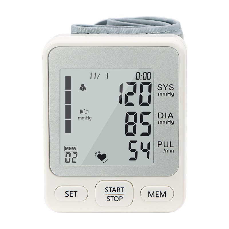 new digital rechargeable professional electric ambulatory wrist bp machine blood pressure monitor with APP app for home use