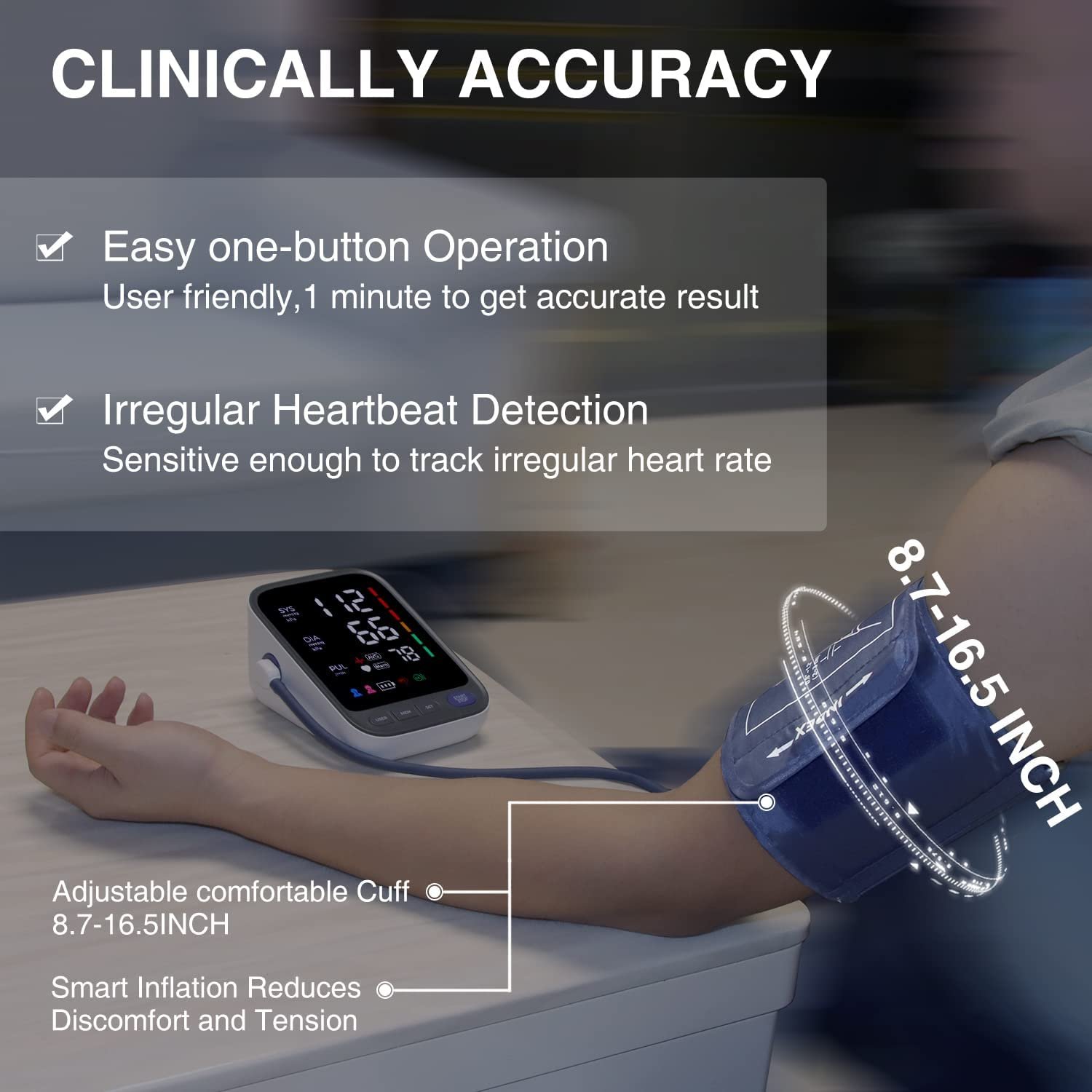 Best Smart Digital Blood Pressure Monitor with Intellisense Technology Most Accurate Measurement