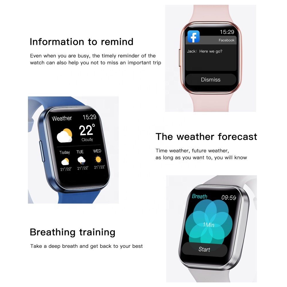 Fashion Reloj Smart Watch Q23 IP67 Waterproof with Heart Rate Sleep Monitor Fitness Smart Watch for Men