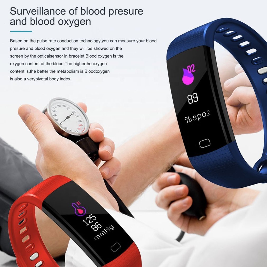 Y5 Smart BT Sport Bracelet With Color Screen Heart Rate Fitness Track Pedometer Blood Pressure Monitor Smart Wrist Watch