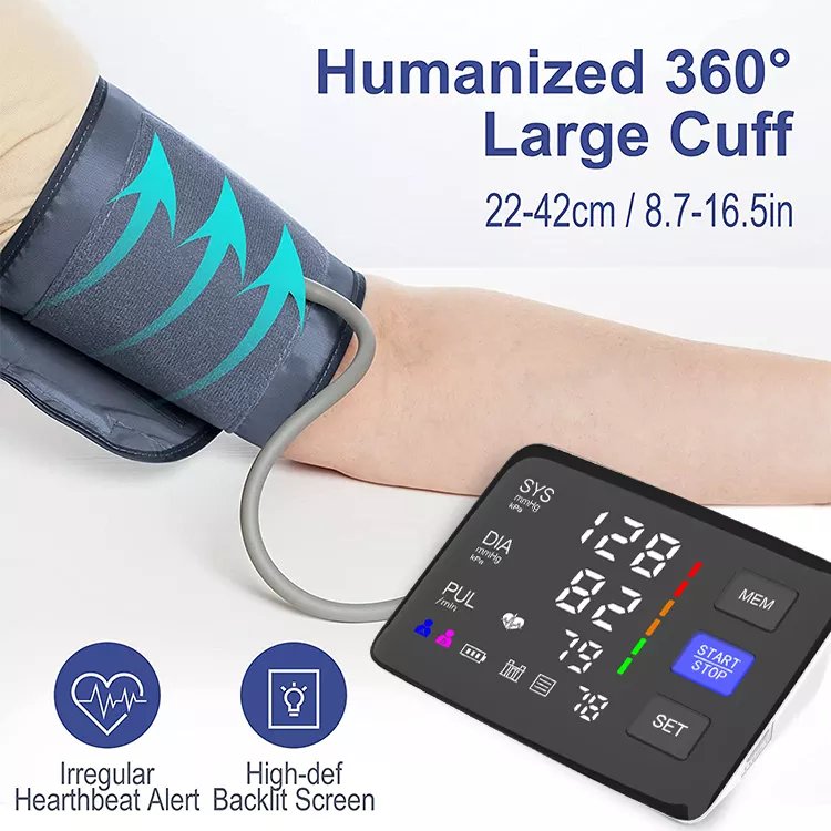 Wholesale Price OEM Bp Machine Upper Arm Sphygmomanometer Electronic Bp Monitor Digital Smart Upper Arm Blood Pressure Monitor