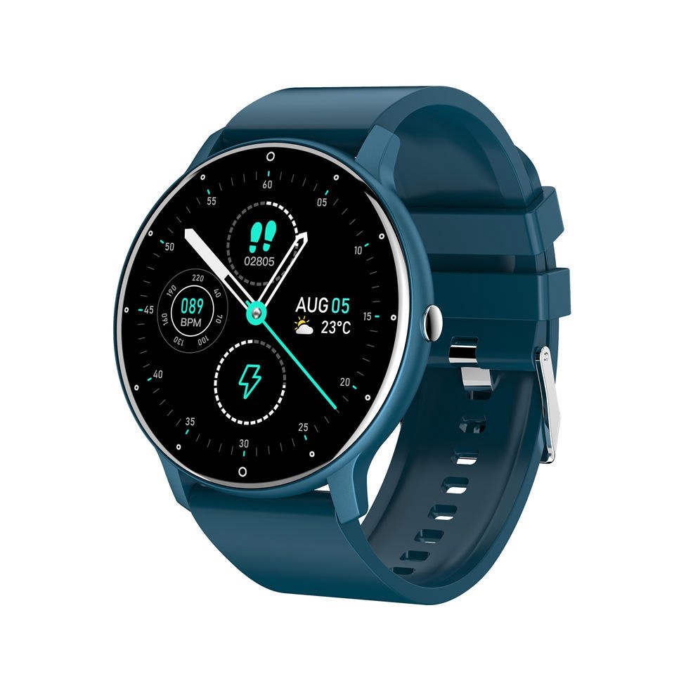 ZL02D Smart Watch Weather Forecast Heart Rate and Blood Pressure Message Reminder Smart Watch Round Screen IP67 Sports Android