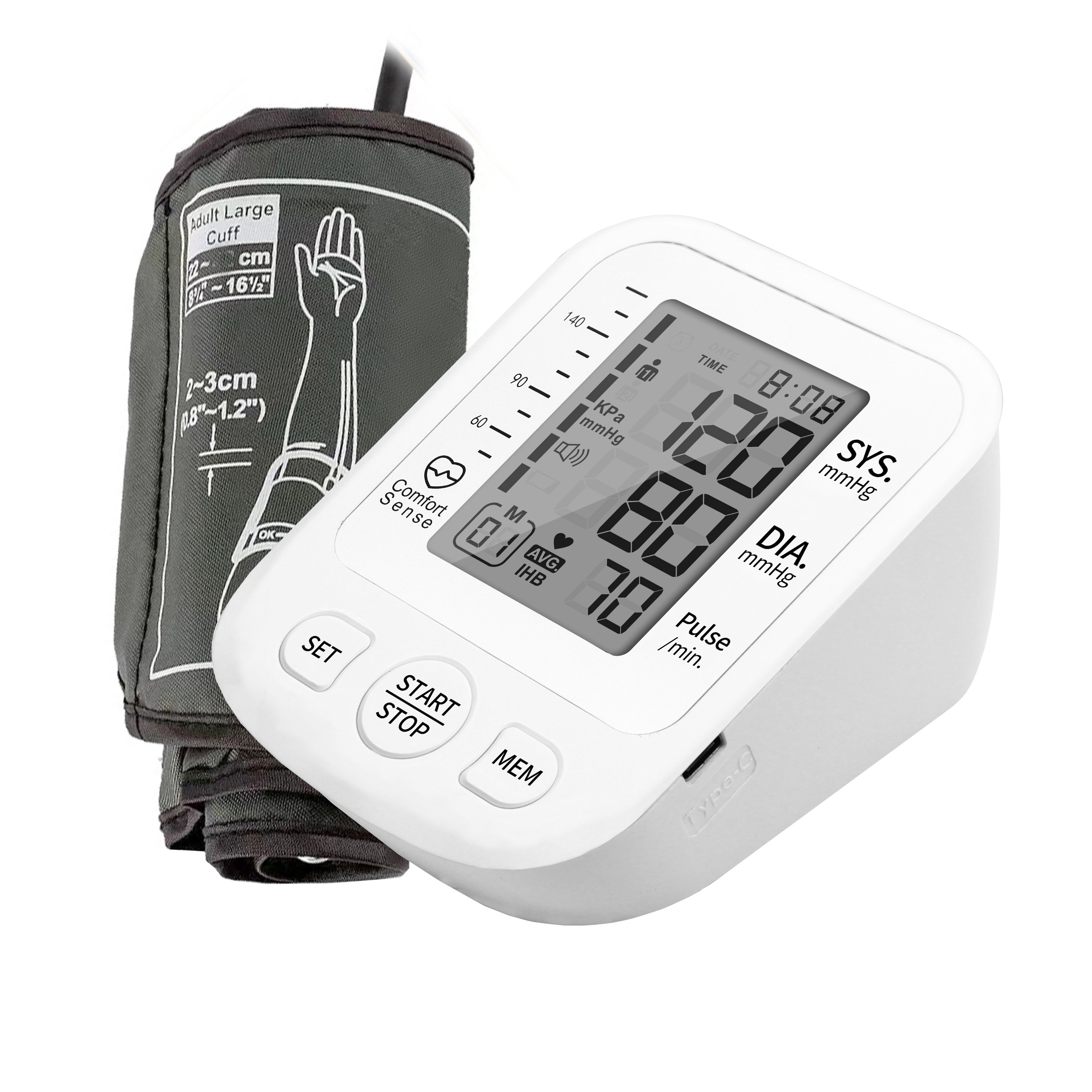 OEM sphygmomanometer electronic bp monitor medical portable tensiometers digital Upper arm blood pressure monitor tensiometers