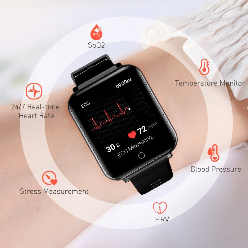J-STYLE 2025E hot selling smartwatch formal sale heart rate and blood pressure monitor control health care wristband smart watch