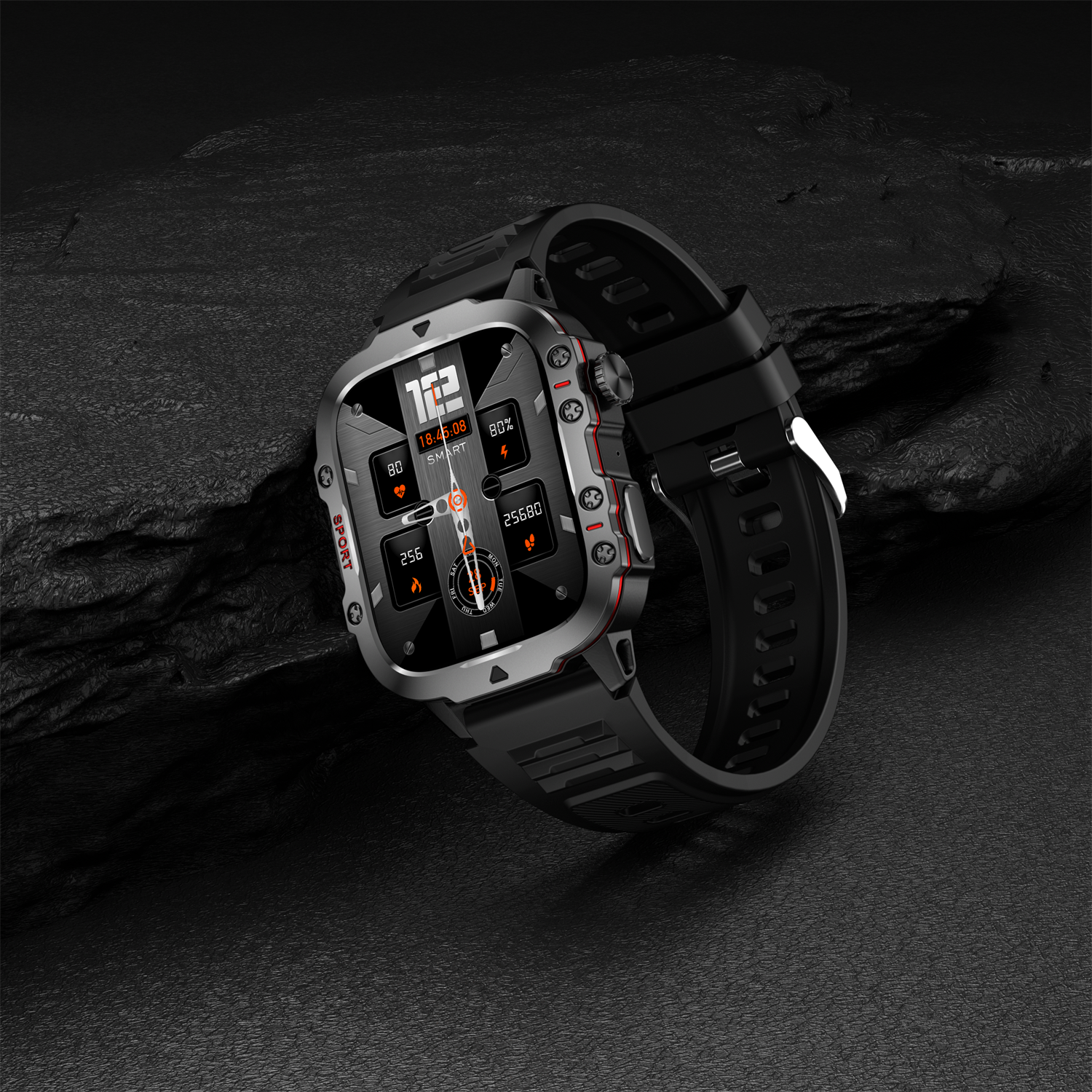 420mAh Battery Blood Pressure Monitoring Music Playback Smartwatch Support SOS Voice Assistant QX11 Smart Watch