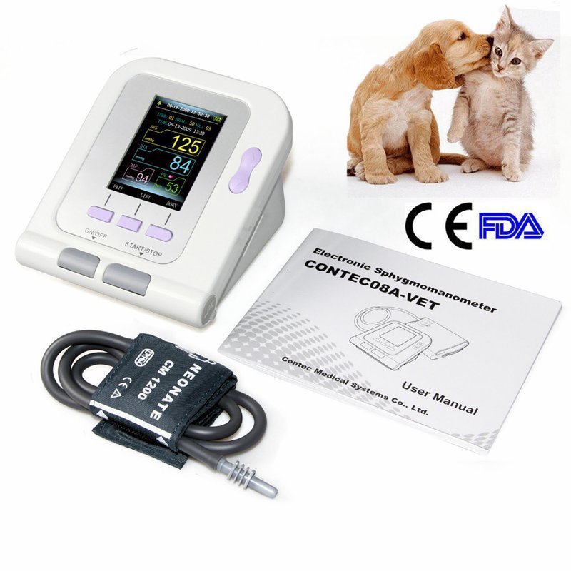 Accurate Digital Non-Invasive Blood Pressure SPO2 PR NIBP Animal Dog Cat Blood Pressure Monitor Pet Suitable for Veterinary