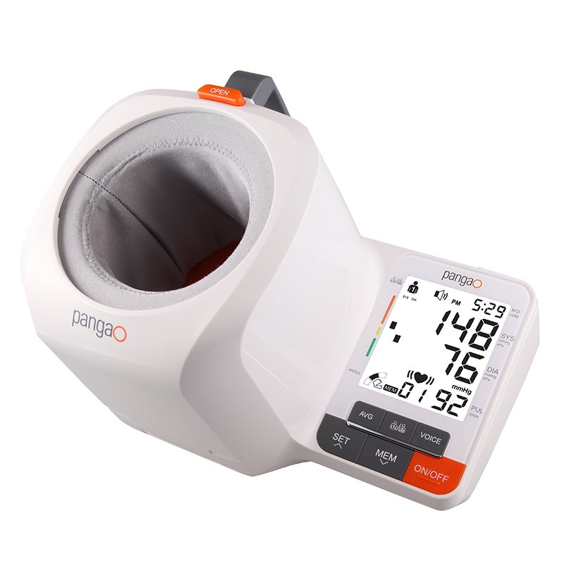 Pangao high quality cheap blood testing equipment electric digital automatic upper arm tunnel type blood pressure monitor meter