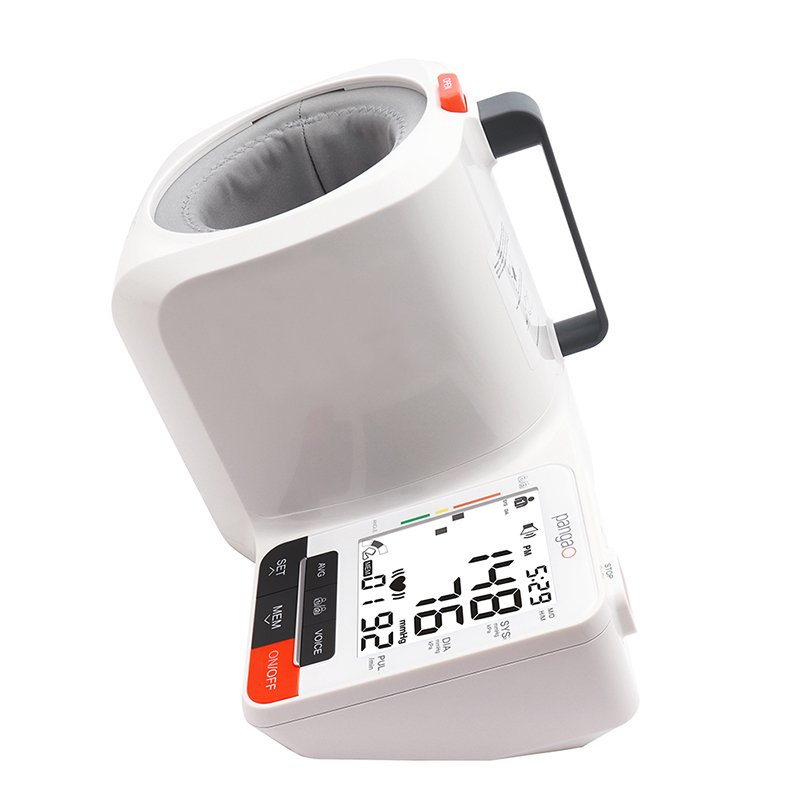 Pangao high quality cheap blood testing equipment electric digital automatic upper arm tunnel type blood pressure monitor meter