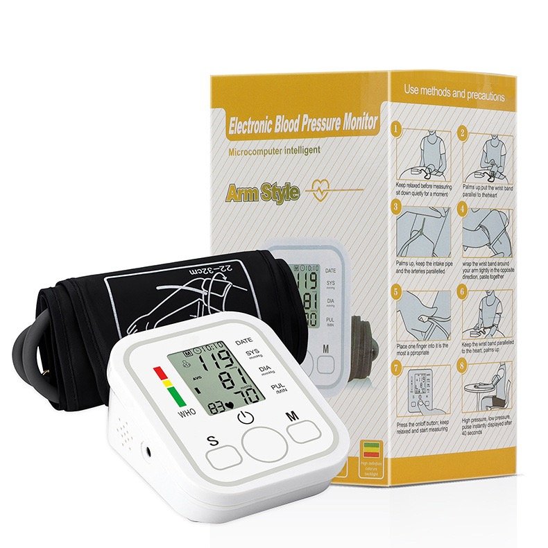 Wholesale digital tensiometer electronic blood pressure monitor medical sphygmomanometer