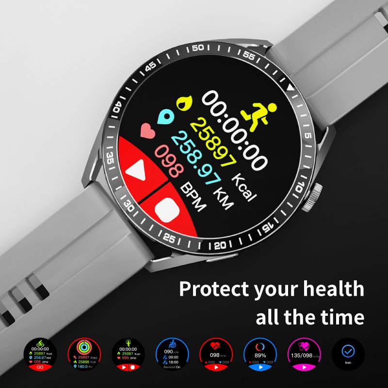 Cheapest WH8-MAX Watch Factory Price Smartwatch Hryfine APP 1.39 inch Watch Smart Watch Magnetic Charing