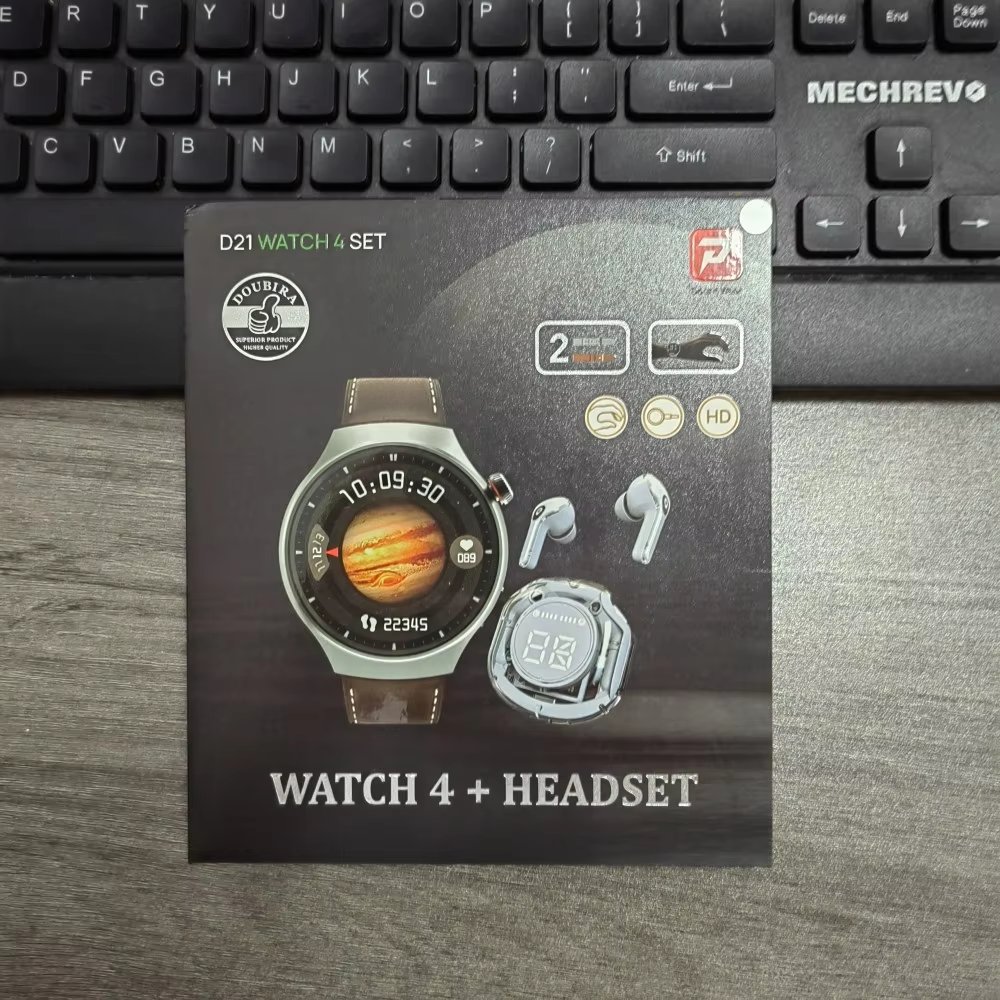 D21 Smart Watch 4 Suit Air 39 TWS Earphones Good Quality Smart watches Heart Rate Blood Pressure Monitoring Smart Bracelet 2024