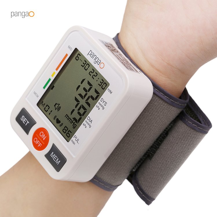 Digital Wrist Cuff Sphygmomanometer Gauge Voice Talking BP Monitor Blood Pressure Meter