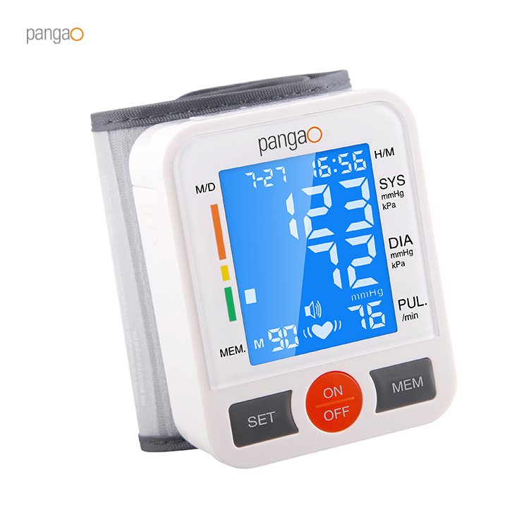Digital Wrist Cuff Sphygmomanometer Gauge Voice Talking BP Monitor Blood Pressure Meter