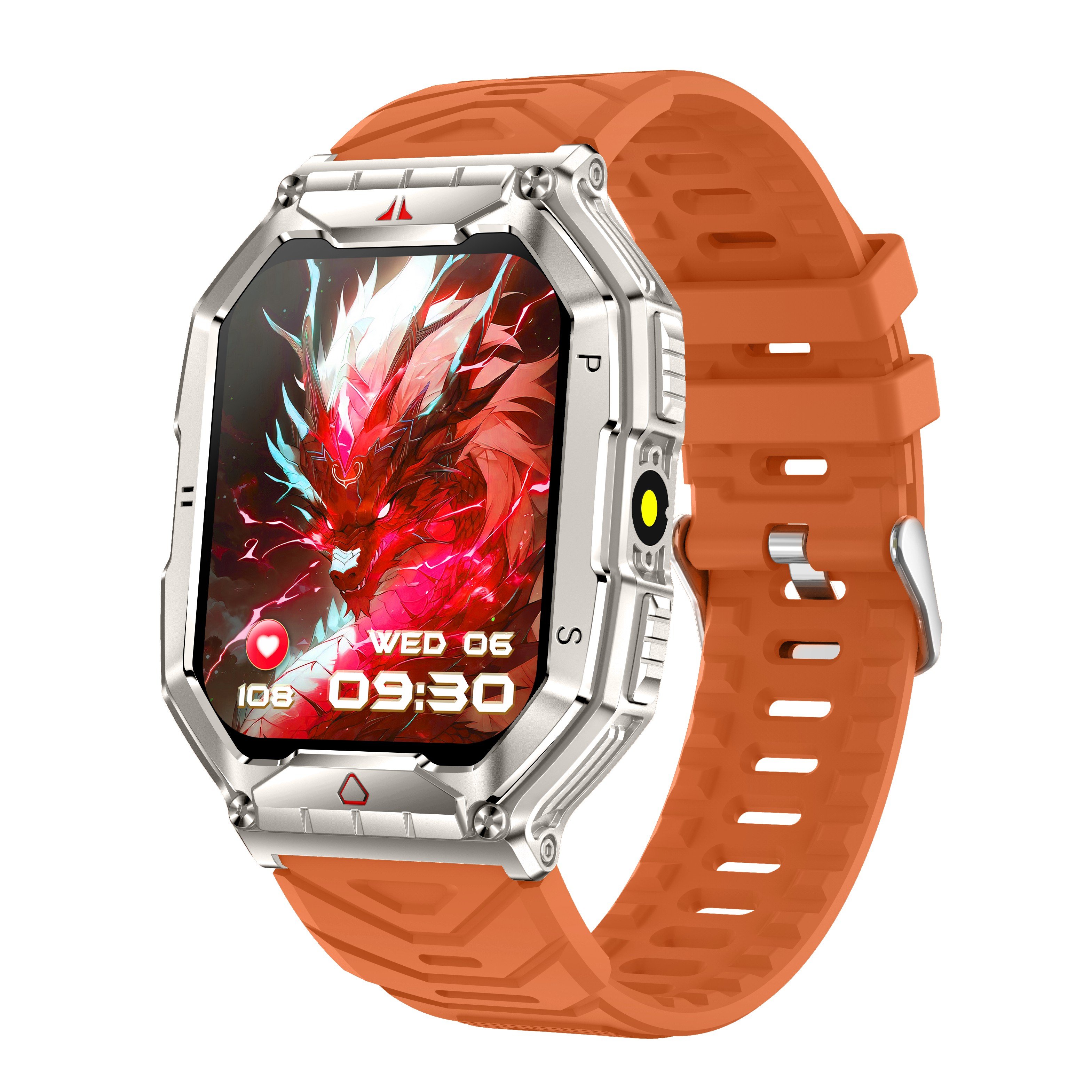 2024 Outdoor Sports Smart Watch for Men 650mAh BT Call Compass Waterproof Blood Oxygen Heart Rate Monitoring KR82 Smartwatch