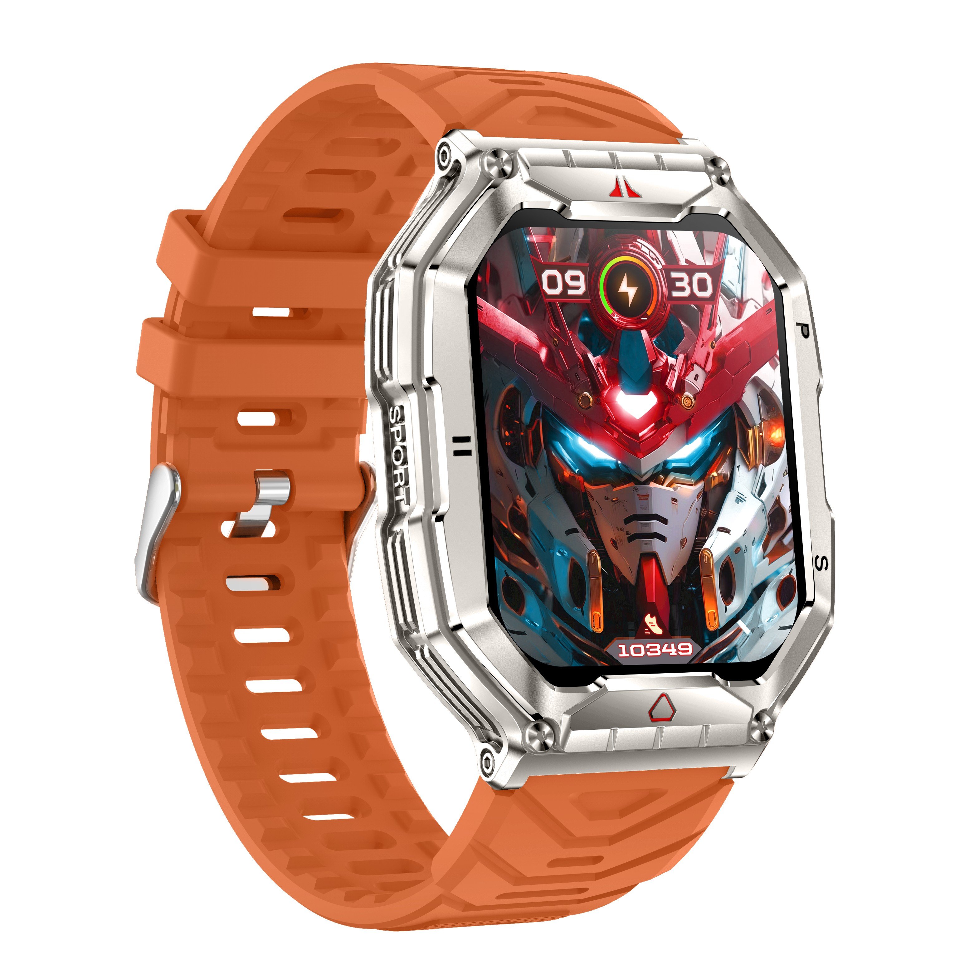 2024 Outdoor Sports Smart Watch for Men 650mAh BT Call Compass Waterproof Blood Oxygen Heart Rate Monitoring KR82 Smartwatch