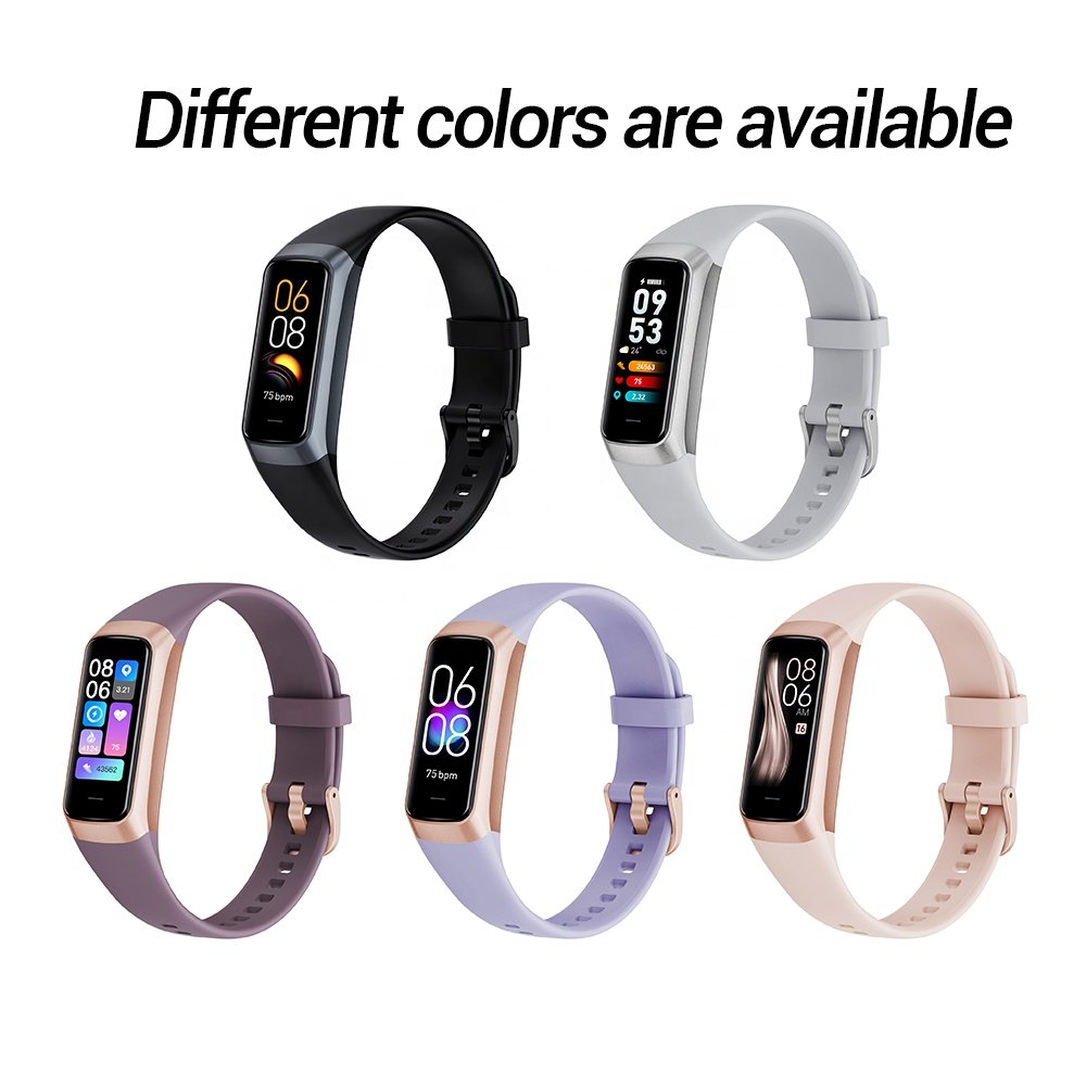 C60 Smart Bracelet Fitness AMOLED Display Heart Rate Monitor Blood Pressure Sports Tracker Wristband