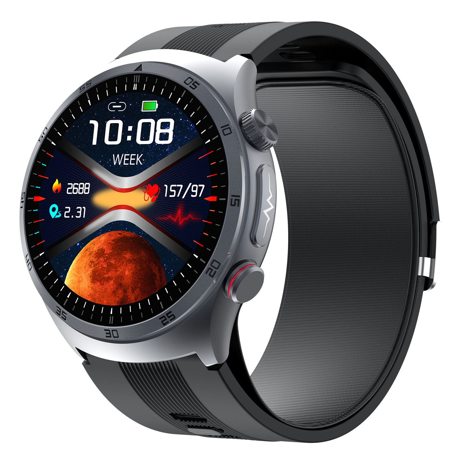 High Quality S25 Model Sport Smart Watch with ECG Temperature Blood Pressure Monitoring Accurate AMOLED Screen Air Pump Features